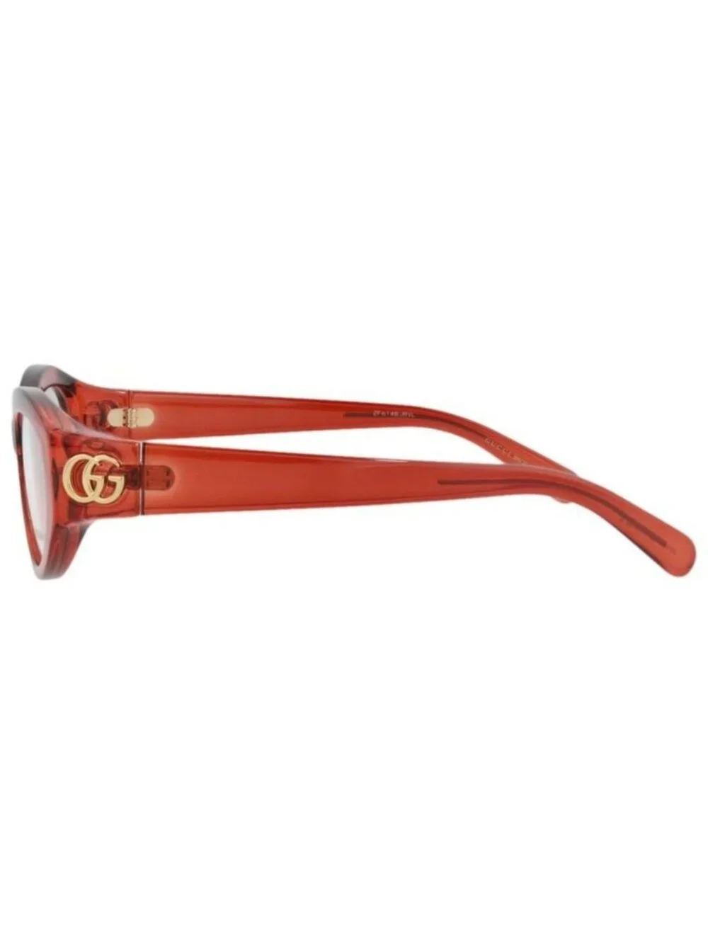 New Gucci Womens Cat Eye Burgundy Burgundy Transparent Fashion Designer Eyeglass
